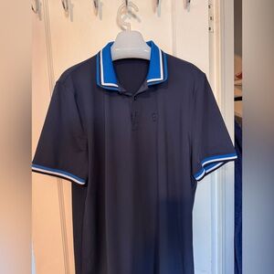 Men’s G Fore XL Dark Blue Light Trim Tech Golf Prep Performance Jersey